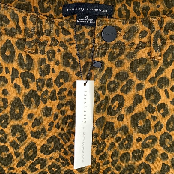 HP☮️ NWT Anthropologie Sanctuary Cheetah Animal Print Jogger Cotton Knit Pant XS - Picture 3 of 9